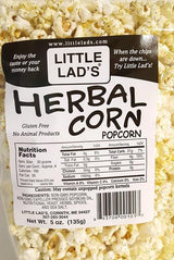 Little Lads Herbal Popcorn, NON-GMO - Maine Made - 5 ounce, 4 count