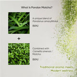 7oz Pandan Matcha Powder | Premium Japanese Green Tea Blend with Asian Vanilla | No Added Sugar | Ideal for Aromatic Pandan Matcha Latte (200g)