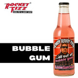 Rocket Fizz Rowdy Roddy Piper Bubble Gum Soda Flavor | Cane Sugar | Craft Soda Pop Drinks | 12 oz in Glass Bottle (6 Pack)