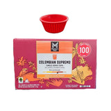 KING BUY BOX 1 PCS cup Bundle with Colombian Supremo Medium-Dark Roast Coffee Pods, 100 ct. compatible with Members Mark