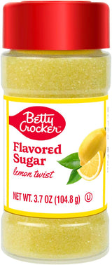 Betty Crocker Lemon Twist Flavored Sugar - Citrus Dessert Sugar for Baking, Cocktails & More, 3.7 oz