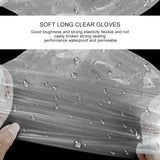 Cunguv 100 Pieces Disposable Long Arm Gloves Plastic Long Sleeve Protective Glove for Farm Cleaning