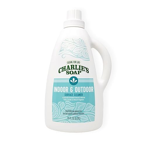 Charlie's Soap Indoor & Outdoor Surface Cleaner Refill (75 Fl. Oz.) Biodegradable Natural Outdoor Cleaning Spray - Safe for Indoor Use (1 Pack)