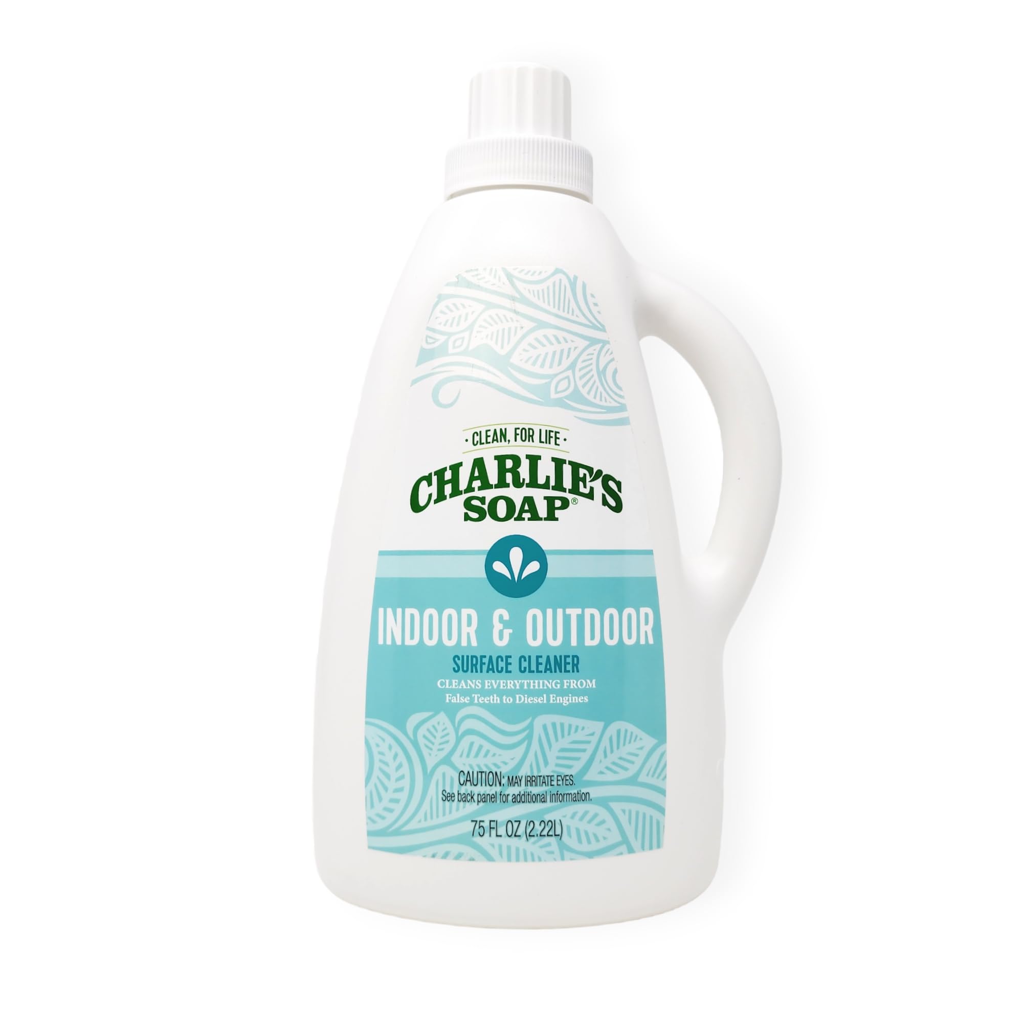 Charlie's Soap Indoor & Outdoor Surface Cleaner Refill (75 Fl. Oz.) Biodegradable Natural Outdoor Cleaning Spray - Safe for Indoor Use (1 Pack)