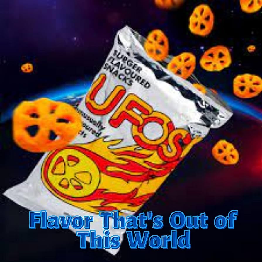 UFO'S Burger Flavored Snack (Case Pack Of 12 x 100g EA) FIJI'S Favorite Snack, SOO DELICIOUSS! BOX - BUY