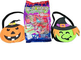HUBZ Assorted Halloween Gummy Body Parts with Felt Baskets, 50 Pieces