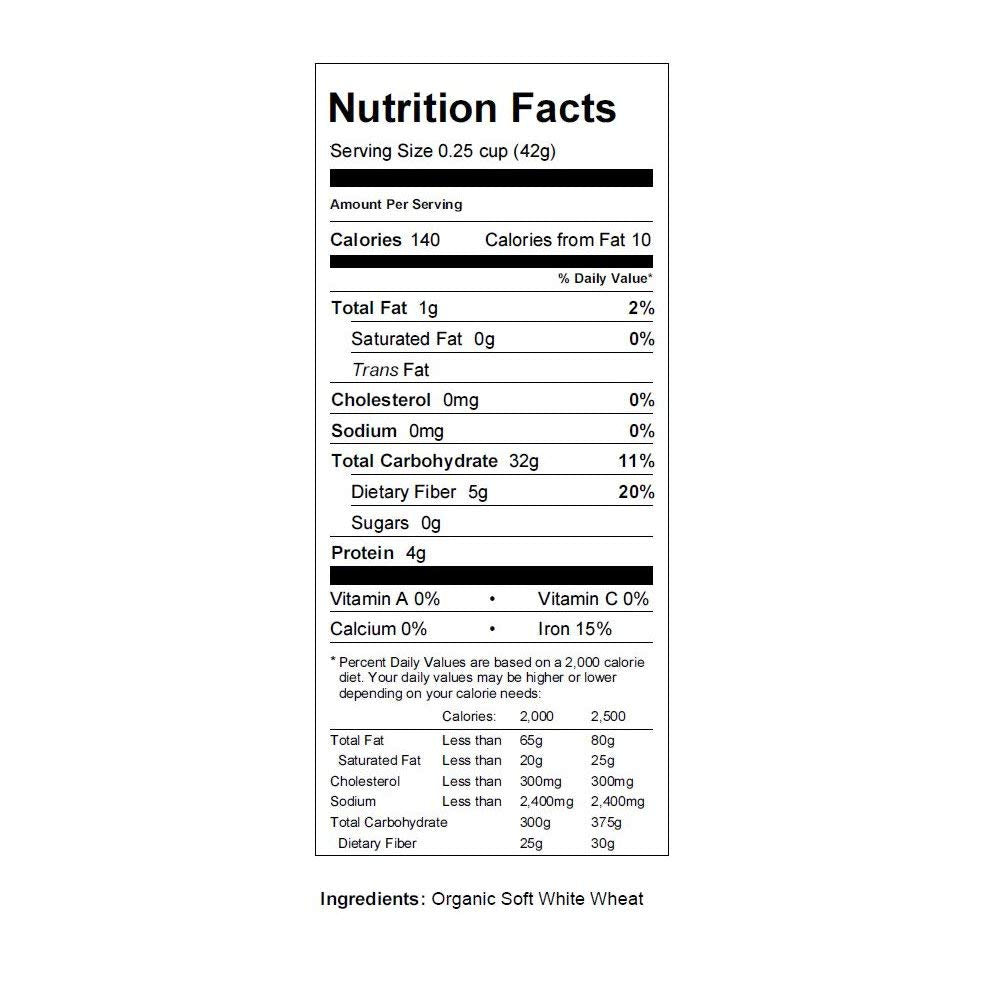 Soft White Wheat - Organic - 5 Lbs. Resealable Can - Handy Pantry Brand - Perfect for Food Storage, Flour, Baking, Sprouting & More