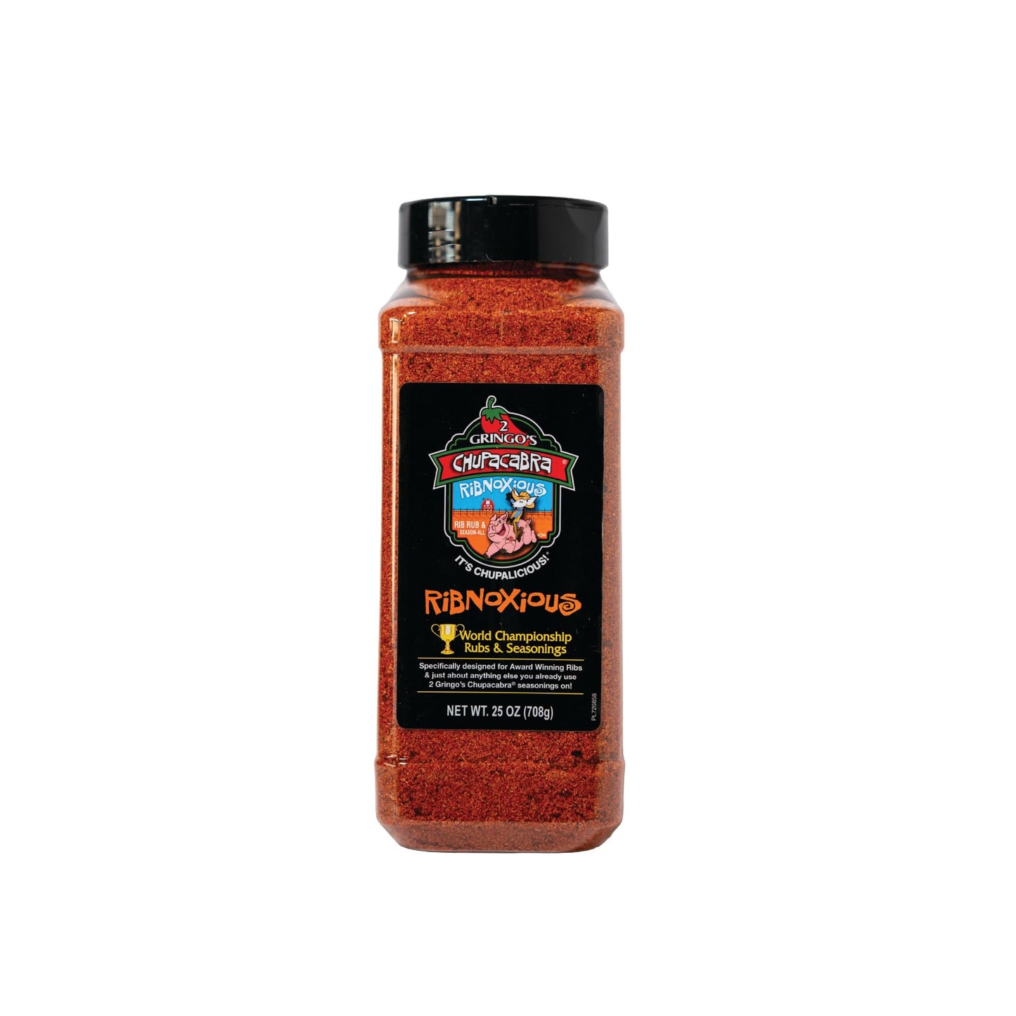 2 Gringos Chupacabra Ribnoxious Rub, 25 Ounce Bottle
