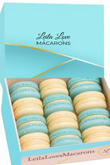 LeilaLove Macarons 15 Blue and white Macarons