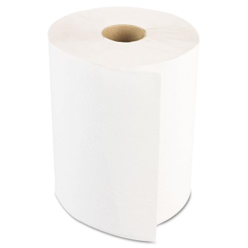 Hardwound Paper Towels, Nonperforated 1-Ply White, 8" W, 2" Core, 350'/Roll