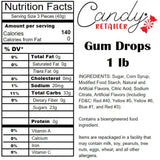 Candy Retailer Giant Gum Drops 1 Lb