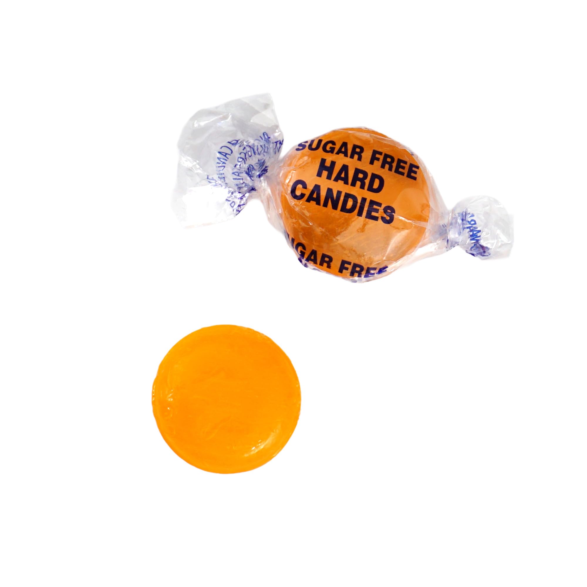 Sugar Free Butterscotch Hard Candy, 2 Pound Bulk Bag (Approx 140 pieces), Individually Wrapped Hard Candy, The Hampton Popcorn & Candy Company