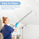 BOSHENG Mop Handle Extension Rods, for Extending Flat Mop, Mop Replacement Handle, Adjustable Steel Mop Handle Rods, 5 Pack