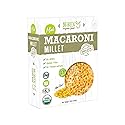 Big Green Organic Food - Organic Mini Millet Macaroni Pasta, Gluten-Free, Non-GMO, Vegan, Plant-Based, Kids' Favorite, 8.8 oz (1 Box)