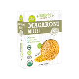 Big Green Organic Food - Organic Mini Millet Macaroni Pasta, Gluten-Free, Non-GMO, Vegan, Plant-Based, Kids' Favorite, 8.8 oz (1 Box)