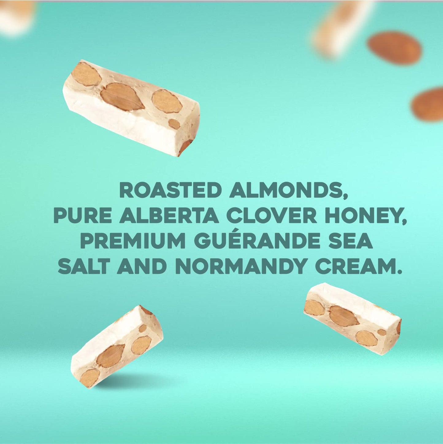 Golden Bonbon Sea Salt Caramel Almond Nougat Candy - Gluten-Free, Trans Fat-Free, Made with Guérande Sea Salt and Normandy Cream