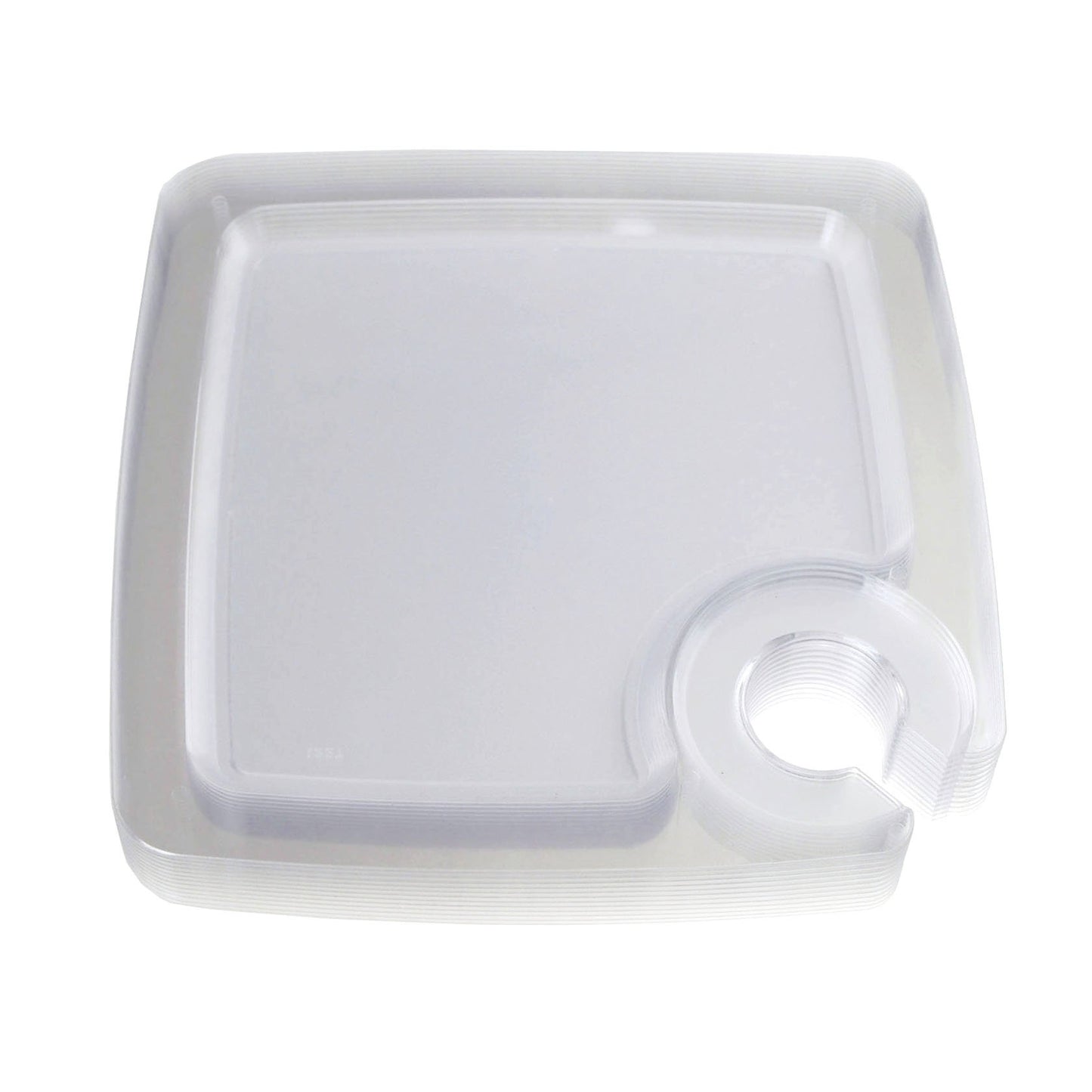 Homeford Clear Plastic Plates with Cup Holder, 9-inch, 12-count