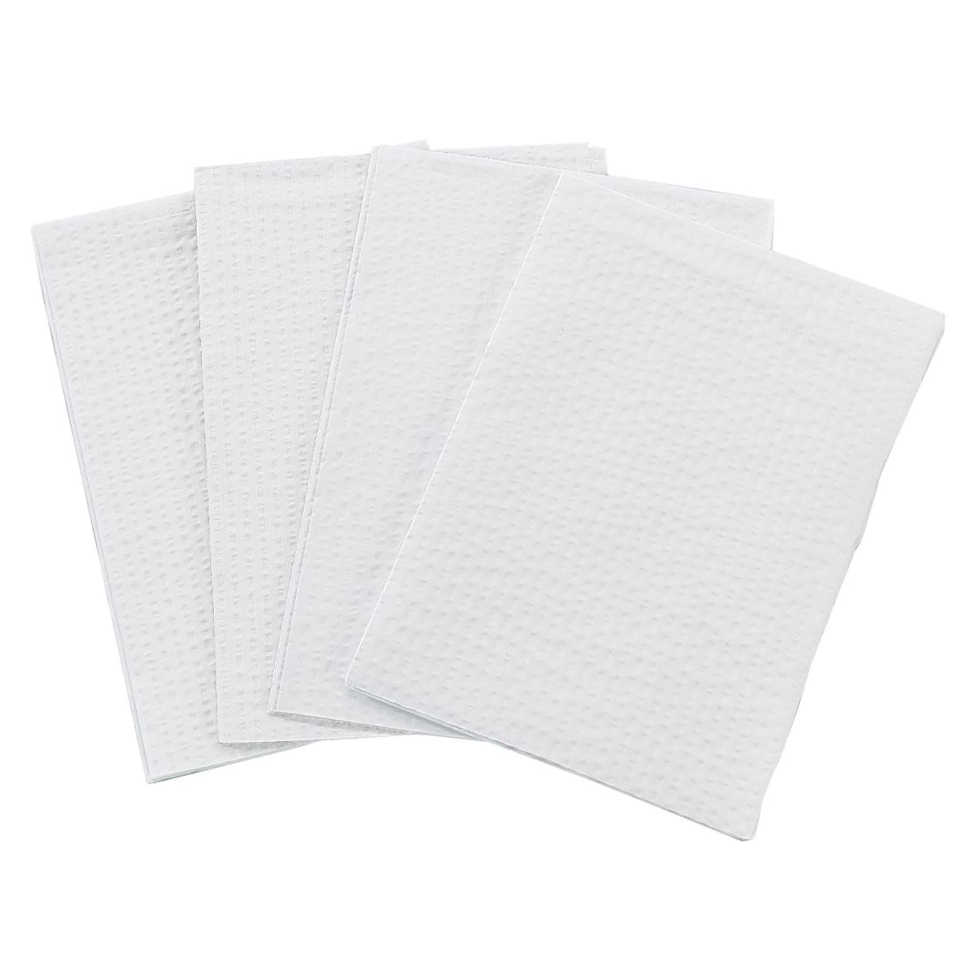 TIDI Single-Use Towel, White, 13" x 18" (Pack of 500) - Waffle Embossed - 3-Ply Tissue - Multi-Purpose Towels & Wipes - Dental, Tattoo & Medical