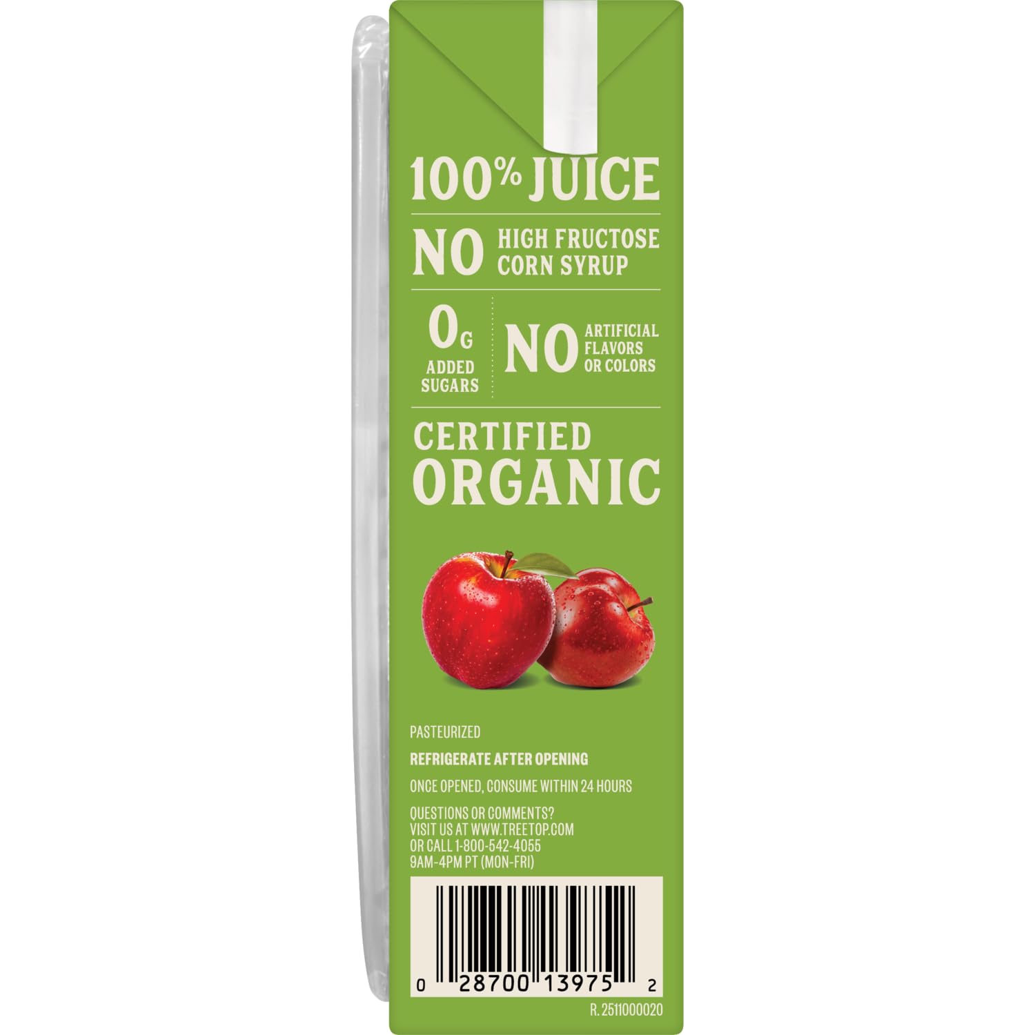 TREE TOP 100% ORGANIC APPLE JUICE - JUICE BOXES 6.75 OZ 3 Count (Pack of 1)
