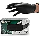 S&G Black Nitrile Gloves | 100 Pcs | Large | 6 Mil Heavy-Duty Latex & Powder Free - For Cleaning, Construction, Mechanic, Food Prep