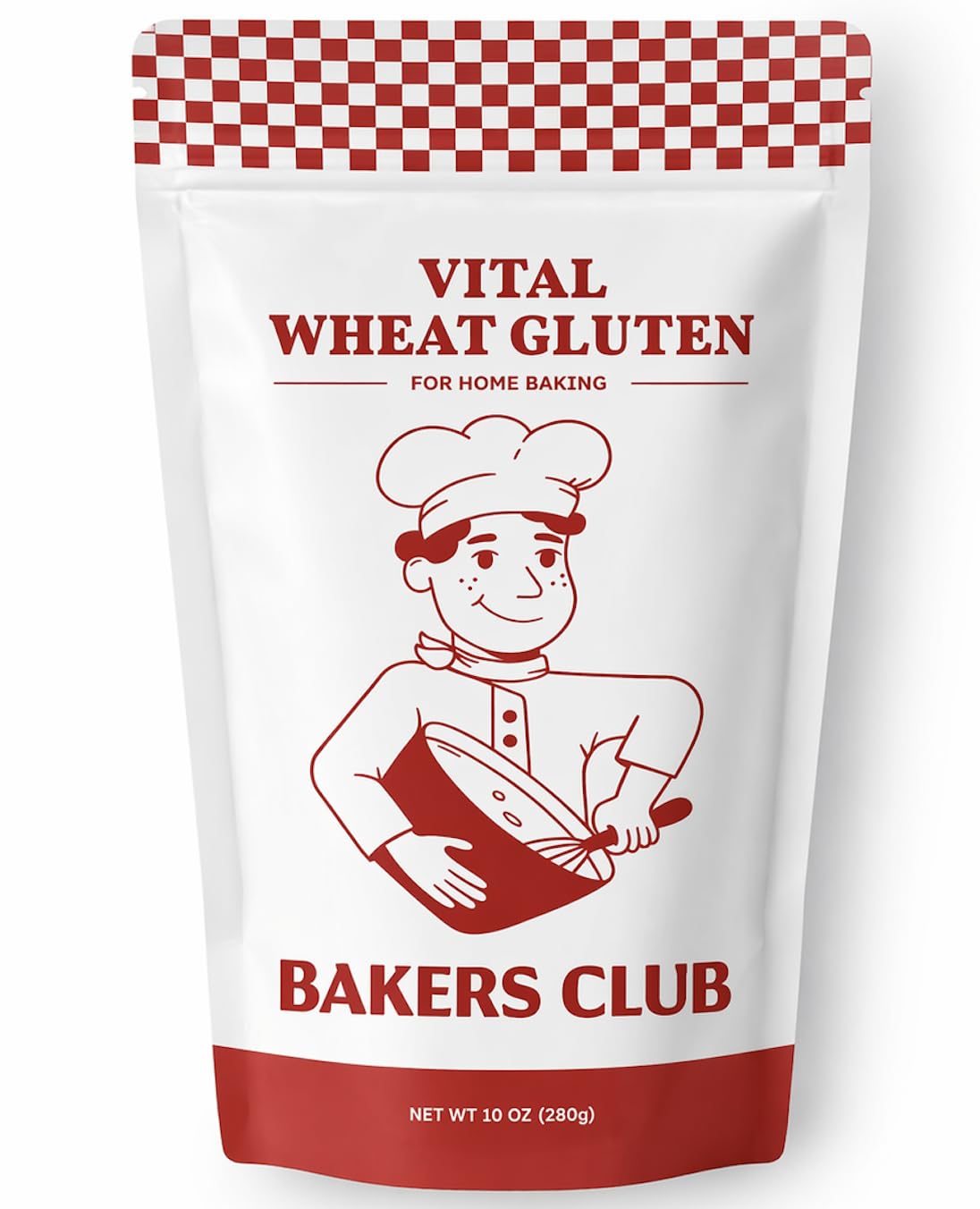 Bakers Club Artisan Vital Wheat Gluten 10oz - Bread Flour Enhancer, High Protein, Seitan Flour, Low Carb, Vegan, Non GMO Gluten Powder - Made in USA