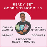 GoSkinny Noodles Combo (12 Pack), Spaghetti, Fettuccine and Rice, Organic Shirataki & Konjac, Low Carb, Low Calorie, Gluten Free, Vegan, Keto, Ready
