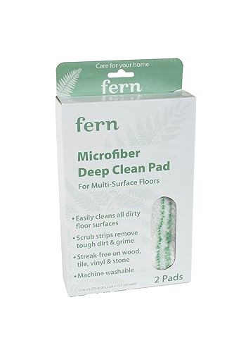 Fern MK27123 Microfiber Mop Refill Pad - Machine Washable with Scrub Strips for Fern 48? Mop Kits- 2 Pack
