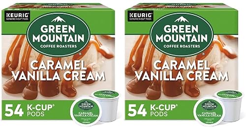 Green Mountain Coffee Roasters Caramel Vanilla Cream Keurig Single-Serve K-Cup pods, Light Roast Coffee