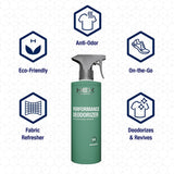 HEX Performance Deodorizing Spray, Fragrance Free, 22oz - Awesome for Shoes, Gear, Activewear & Fabrics, Yoga Mats & Gym Equipment, Carpet, Pets, Odor