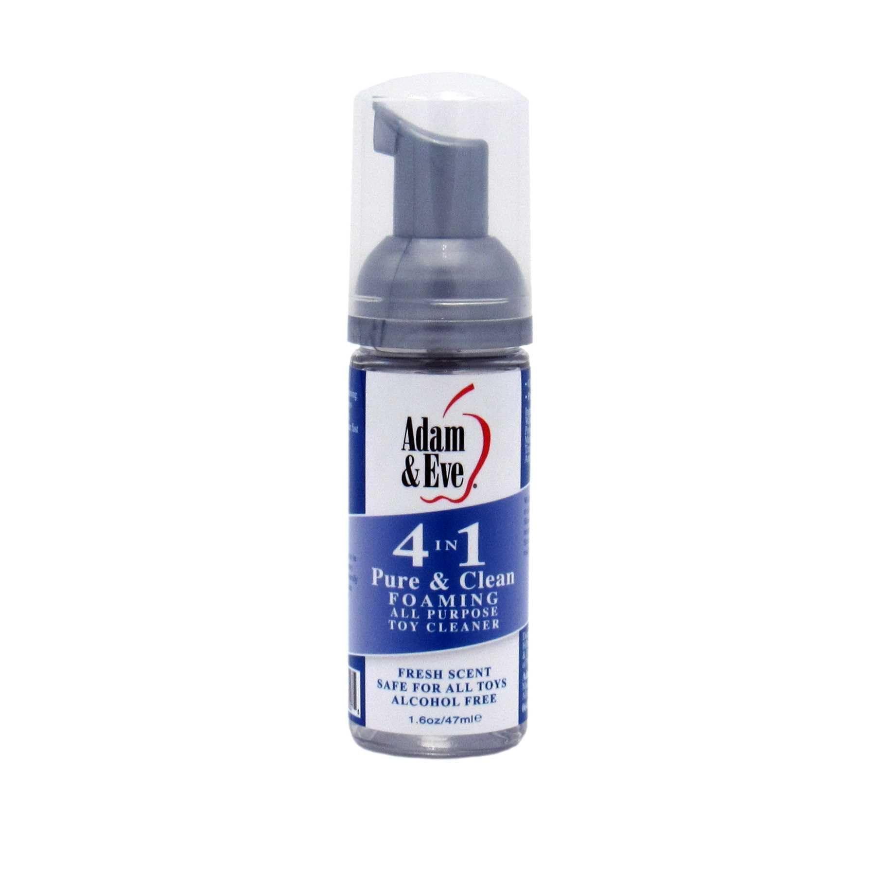 Adam & Eve Sex Toy Cleaner, 4 In 1 Pure And Clean Foaming Adult Toy Cleaner, Fast Acting Misting Spray For Adult Toys, Vibrators, Dildos, Tea Tree Oil