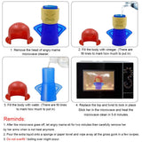 Abnaok Microwave Cleaner, 2 PCS Angry Mama Microwave Cleaner Microwave Oven Steam Cleaner Easily Clean in Minutes Cleans Add Vinegar and Water