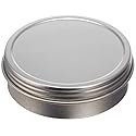 Paper Mart 6518200P Screw Top Round Steel Tins, 2-Ounce, 24-Pack