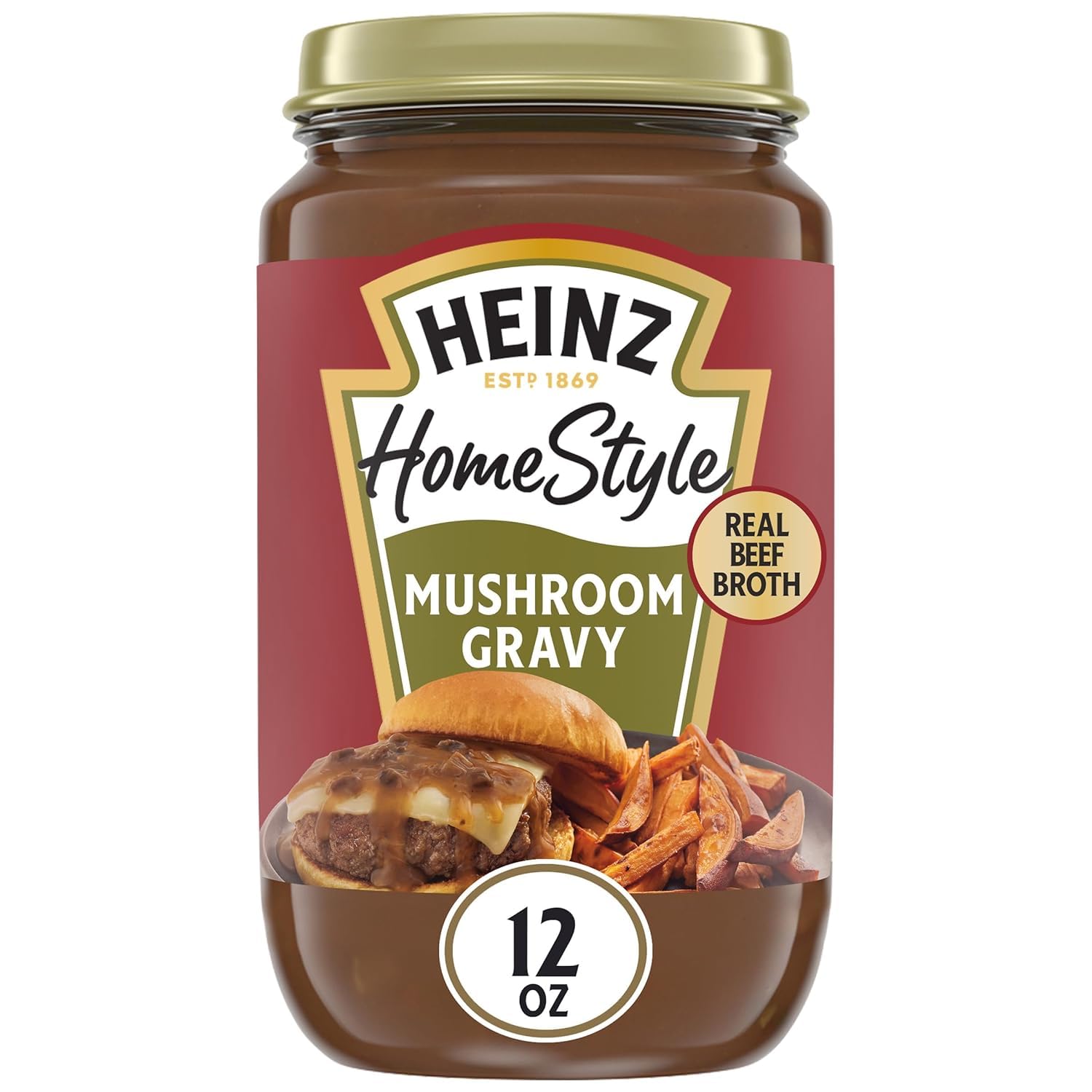 Heinz HomeStyle Gravy, Classic Chicken and Savory Mushroom, Ready to Serve Sauce for Mashed Potatoes Enhances Everyday Family Meals - 6 Count (Variety