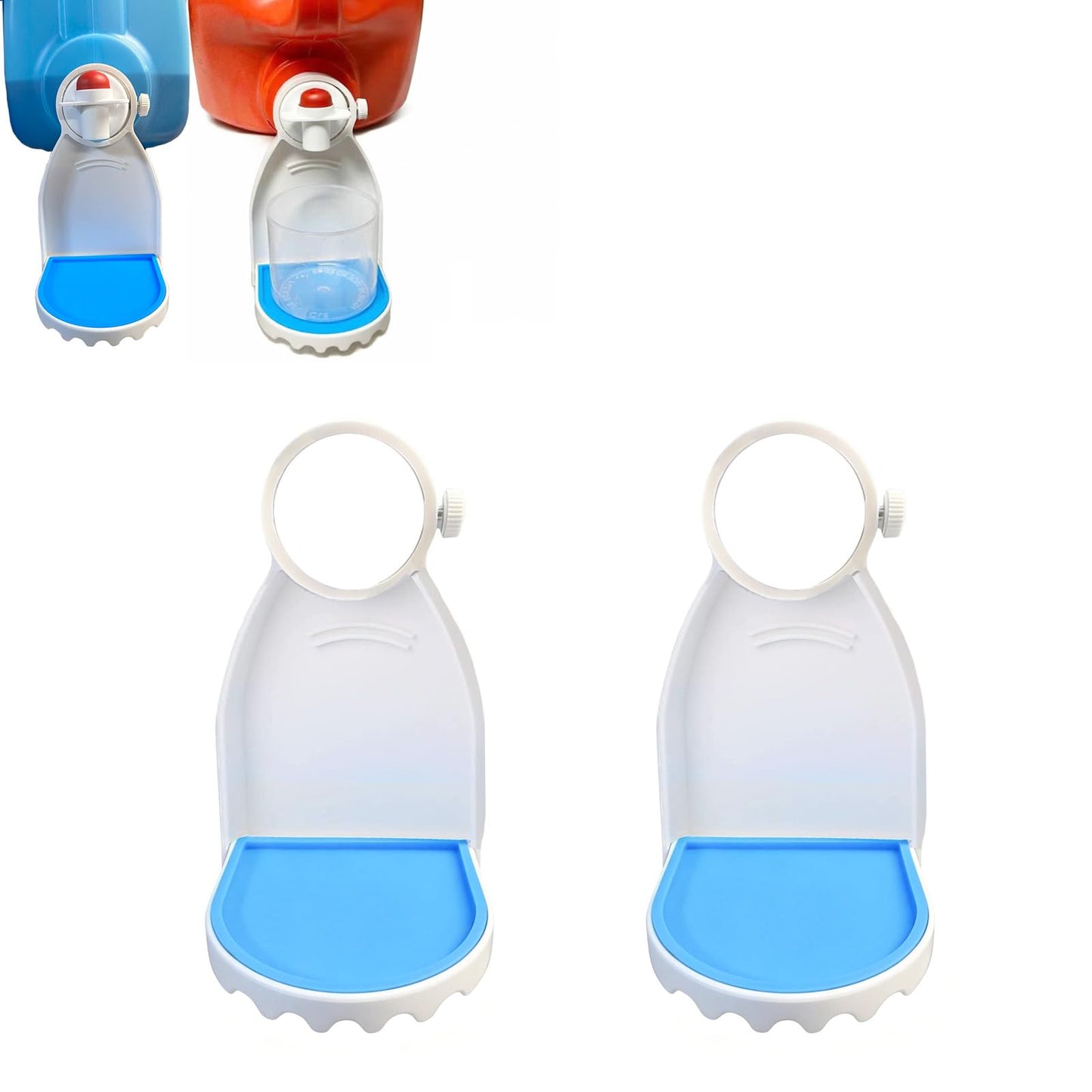 KLIVYA Laundry Detergent Cup Holder, 2 Pack, No More Mess or Leaks, Easy to Install, Suitable for Most Sizes Bottles, Unscented
