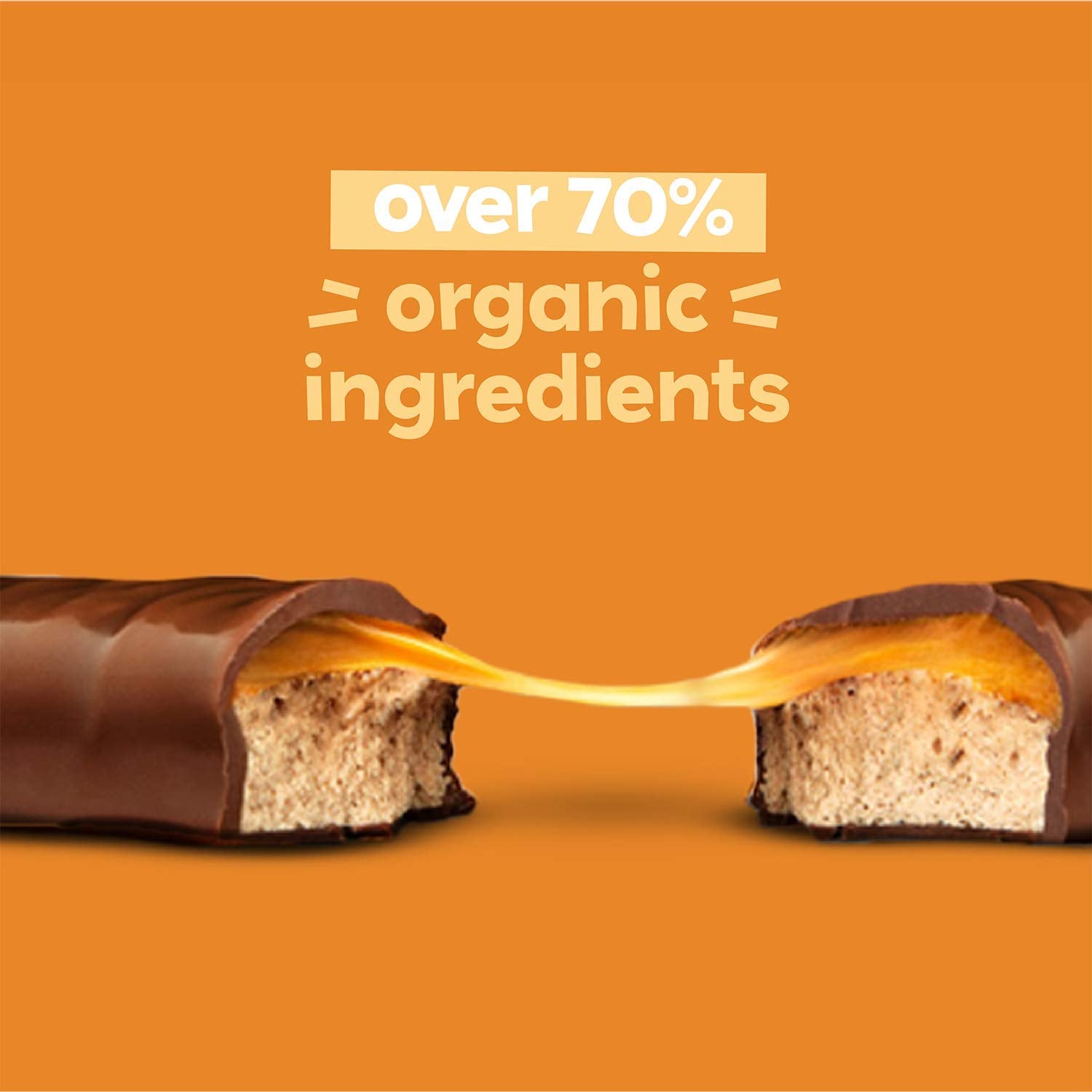 UNREAL Dark Chocolate Caramel Peanut Nougat Bars (1 Bag), 70% Organic Ingredients, Fair Trade, Non-GMO, No Corn Syrup, Sugar Alcohols, Soy, 3.4oz