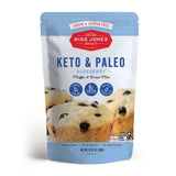 Miss Jones Baking Keto Blueberry Muffin Mix - Gluten Free, Low Carb, No Sugar Added, Naturally Sweetened Desserts & Treats - Diabetic, Atkins, WW, and Paleo Friendly (Pack of 1)