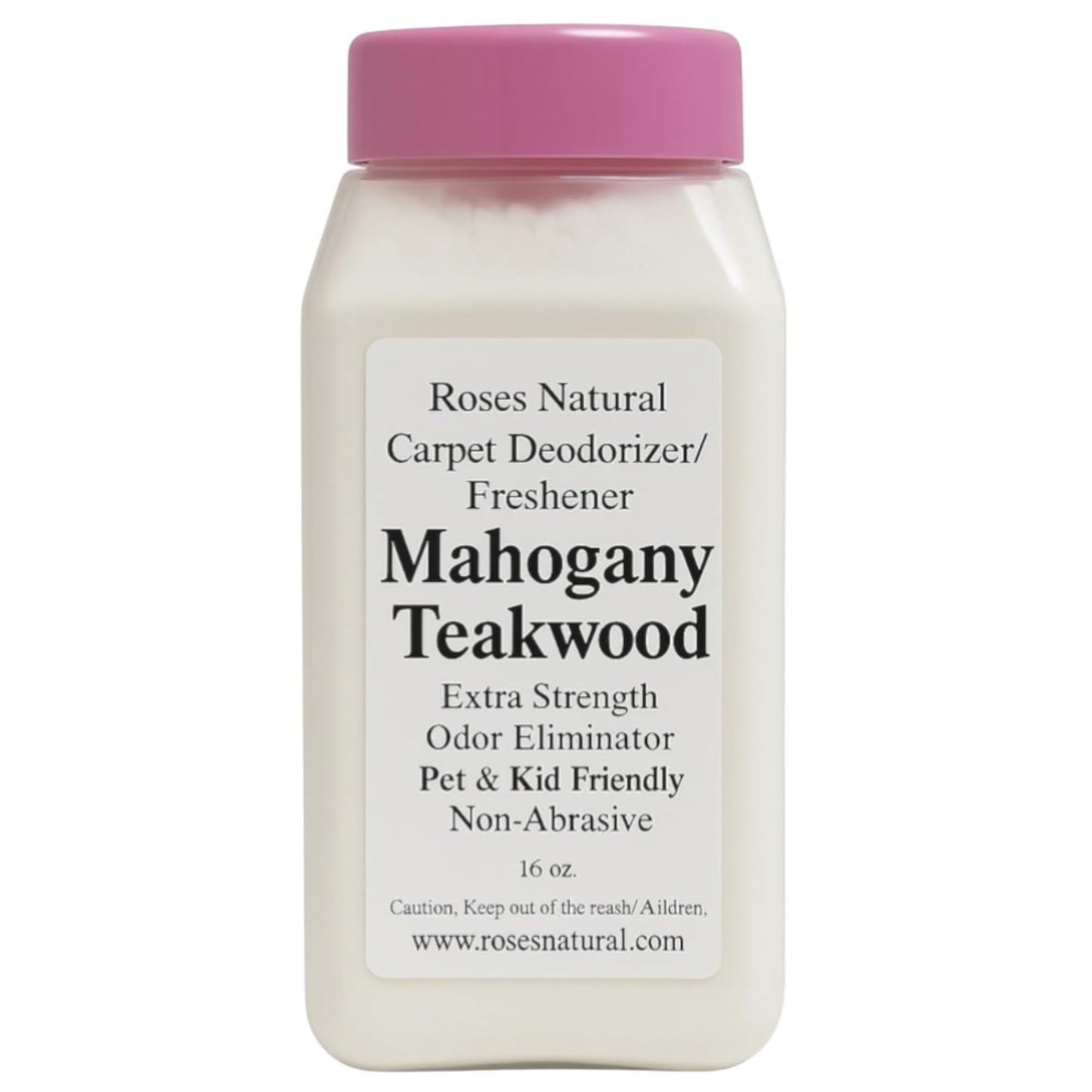 Roses Natural Mahogany Teakwood Carpet Deodorizer Powder - Pet Odor Eliminator & Carpet Freshener, Rugs & Upholstery, Natural Baking Soda Formula, Kid