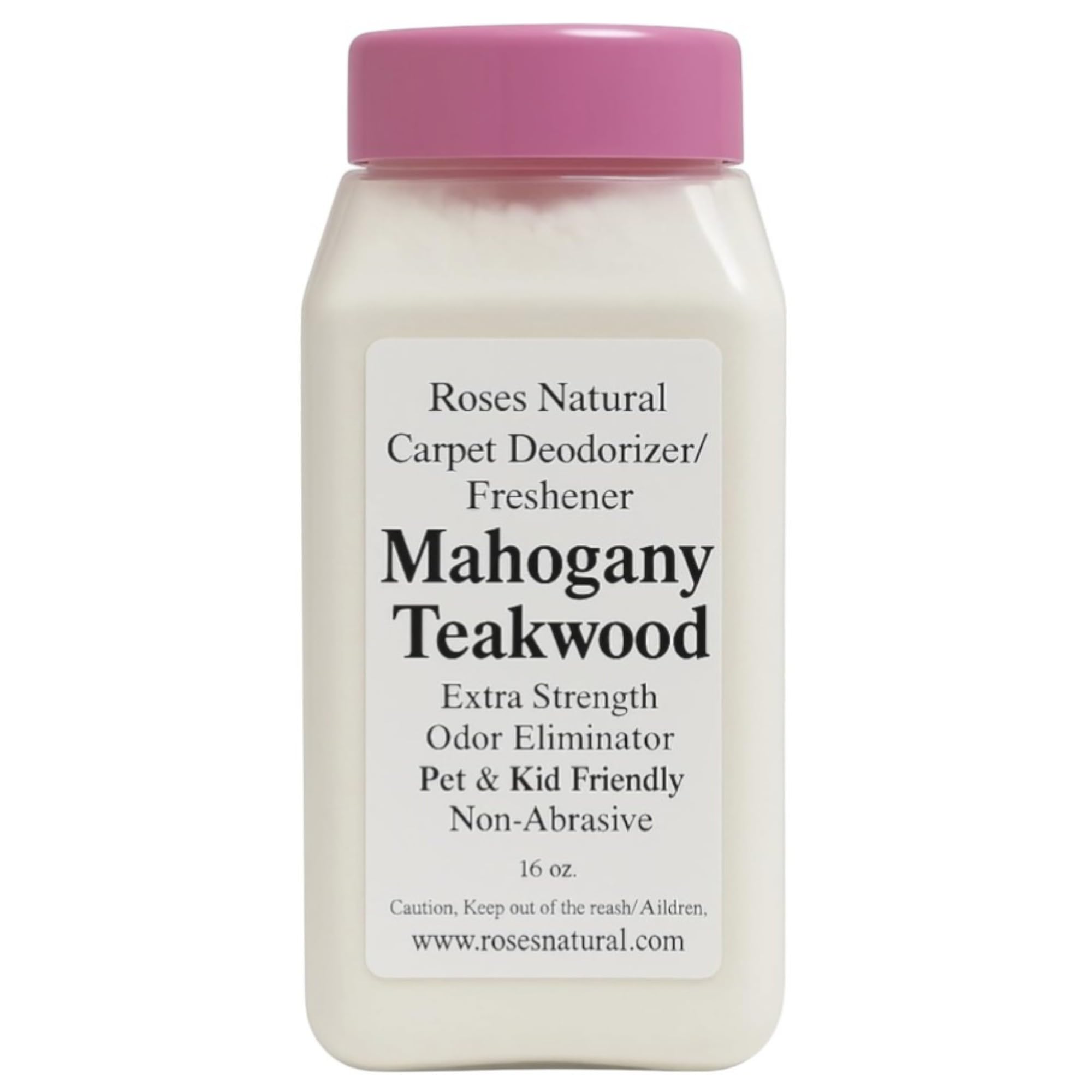 Roses Natural Mahogany Teakwood Carpet Deodorizer Powder - Pet Odor Eliminator & Carpet Freshener, Rugs & Upholstery, Natural Baking Soda Formula, Kid