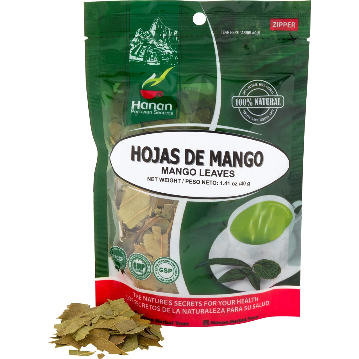 Hanan Te de Mango 40g - Mango Loose Leaf Tea Natural Herbal Tea from Peru (1.4oz)