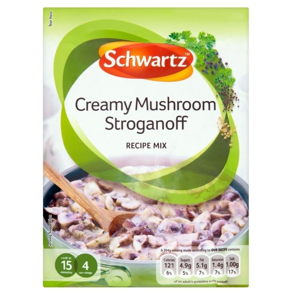 Schwartz Creamy Mushroom Stroganoff Recipe Mix (35g) - Pack of 6