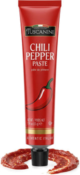 Tuscanini Italian Chili Pepper Paste, 1.94 oz | Made with Olive Oil | 3 Ingredients | Hot Chili Paste in Squeeze Tube | Bold Spicy Condiment