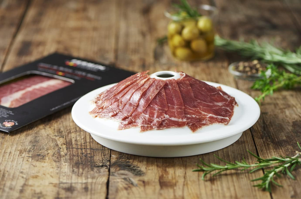 Fermin 100% Iberico Acorn-Fed Ham - Free-Range Jamón de Bellota (2 oz) | Hand-Sliced Style | Spanish Gourmet Cured Ham