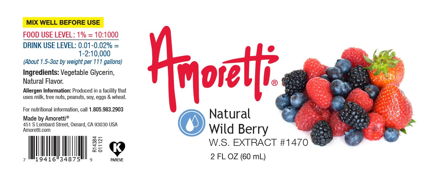 Amoretti - Natural Wild Berry Extract Water-Soluble 2 oz