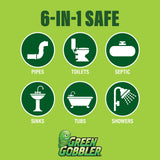 Green Gobbler Drain Cleaner & Deodorizer FRESH SCENT Sticks for Toilet Tanks, Sinks, Bathtub Drains, Washing Machine Drains and Garbage Disposals - 24