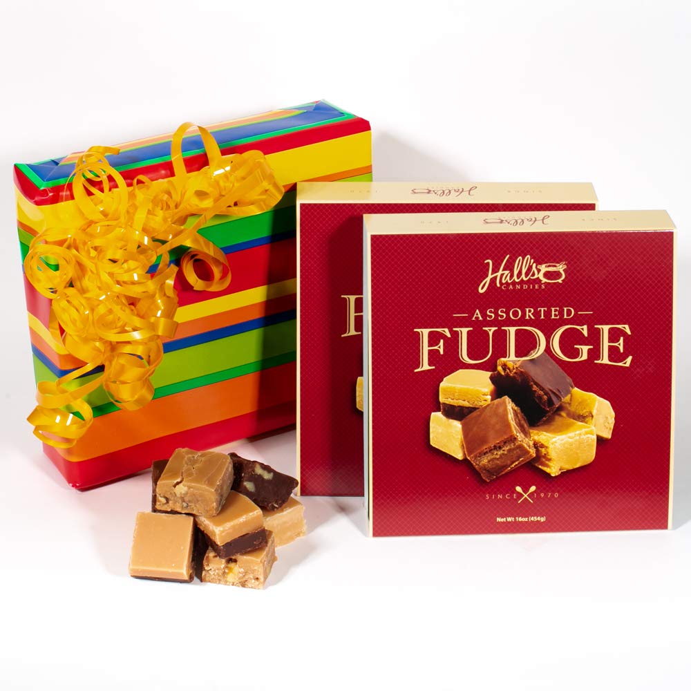 Celebration Fudge Gift Box, 2 Pounds Fudge (Penuche Walnut)