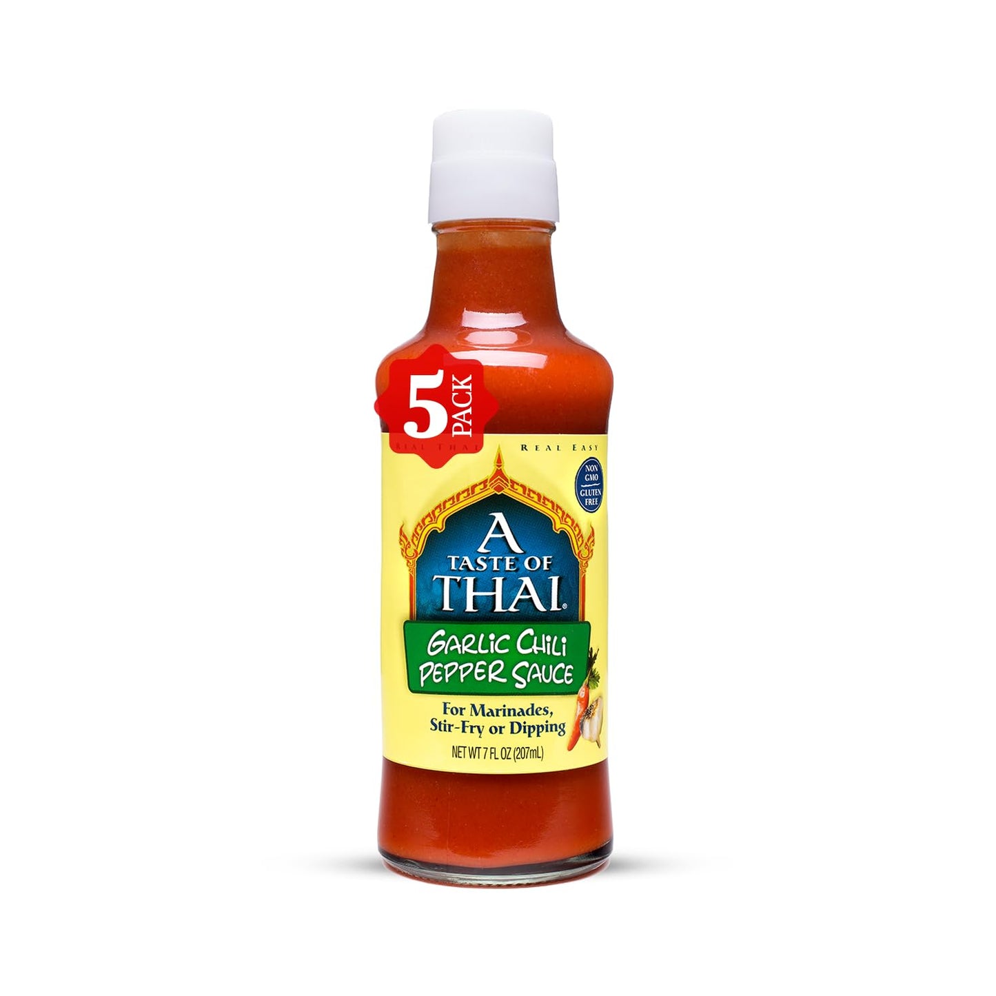 A Taste of Thai Sriracha Garlic Chili Pepper Sauce - Siracha Sauces with Bold Hot Flavor for Stir-Fry, Marinades & Dipping - Authentic Thai Chili