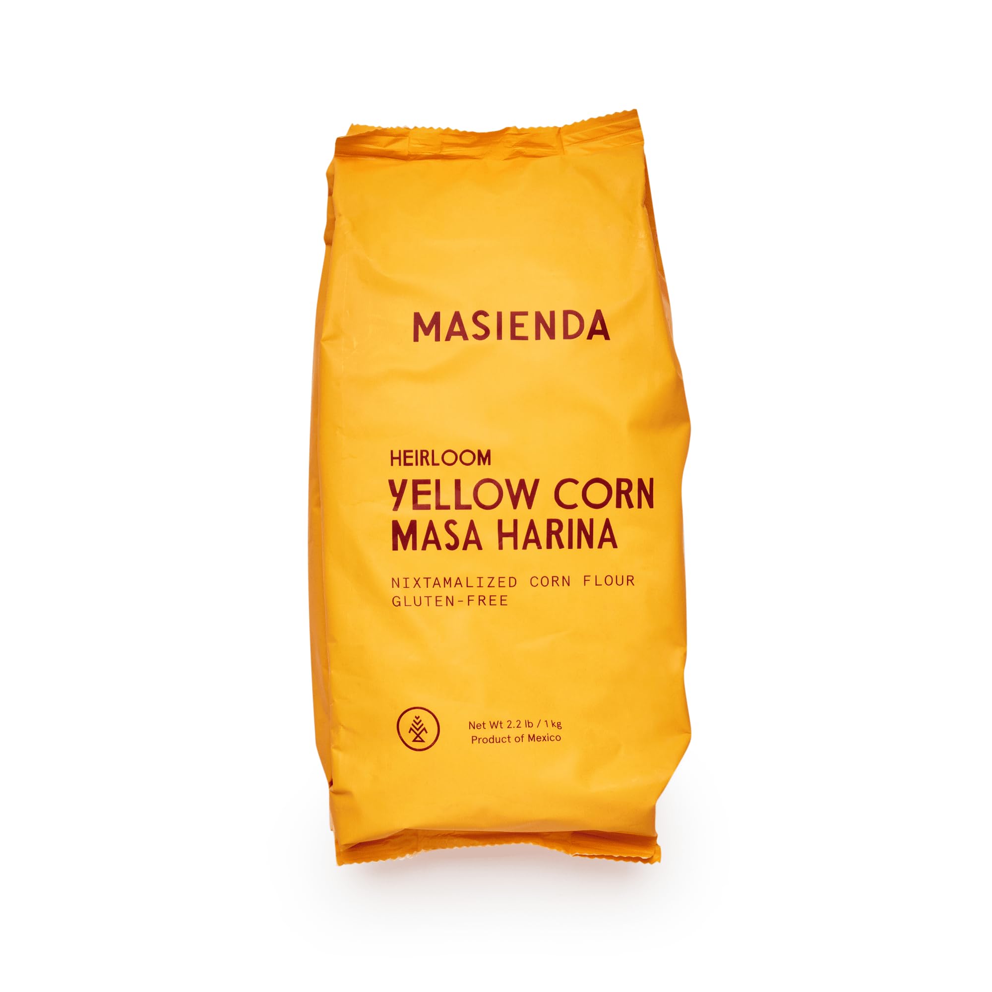 Masienda Heirloom Yellow Corn Masa Harina/Flour 2.2 LB (Pack of 2) - Nixtamalized Corn Flour Perfect for Corn Tortillas, Tamales, Tostadas, Pupusas