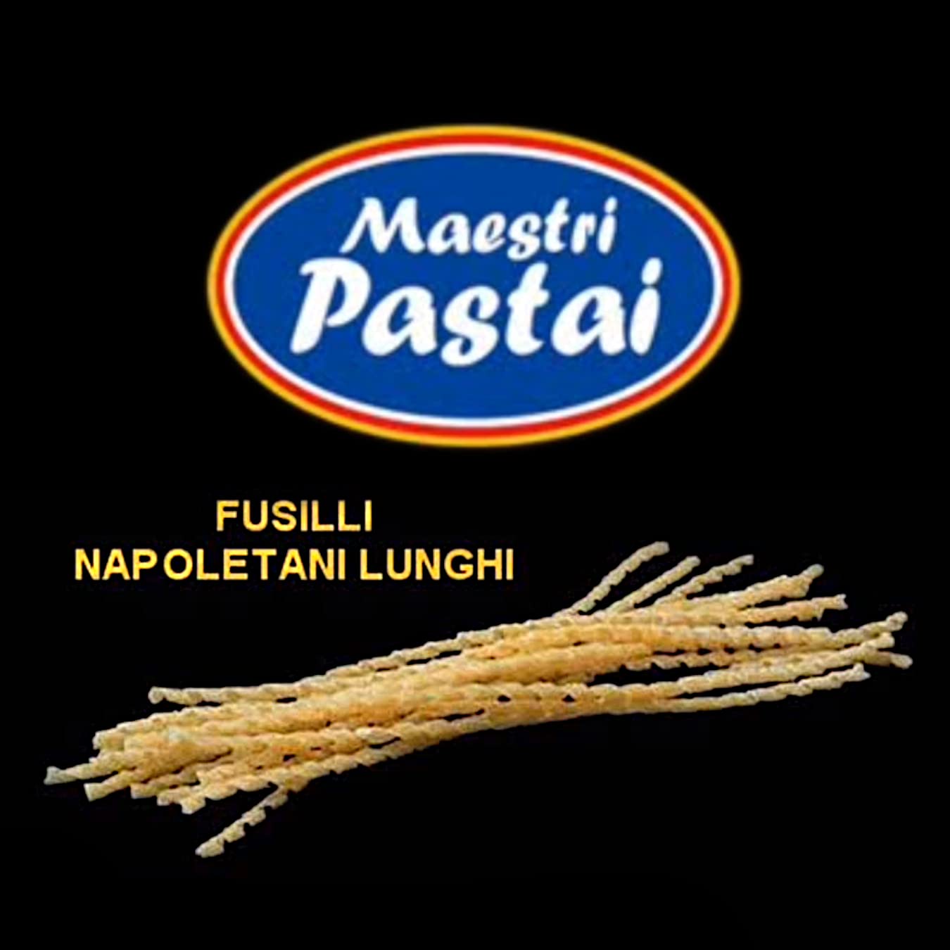 Maestri Pastai, Gourmet Fusilli Napoletani Lunghi Italian Pasta (Long Spiral Pasta), (Pack of 2), Special "Series 42", Premium Quality From Mercato