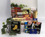 Gift Basket Village - A Happy Hanukkah - Deluxe Gourmet Chocolate, Cheese, Cookies & More - Festival of Lights Holiday Gift Basket for Family
