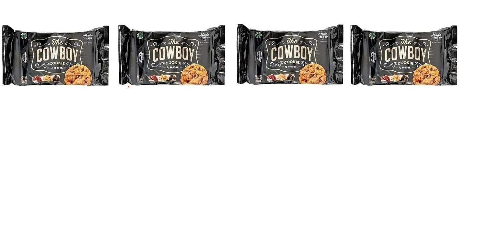H?E?B Select Ingredients The Cowboy Cookie Chocolate/Pecan/Oats(pack of 4)12.4 oz each